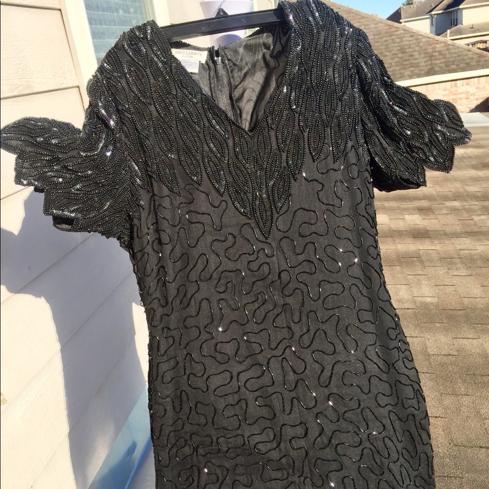 Black beaded dress